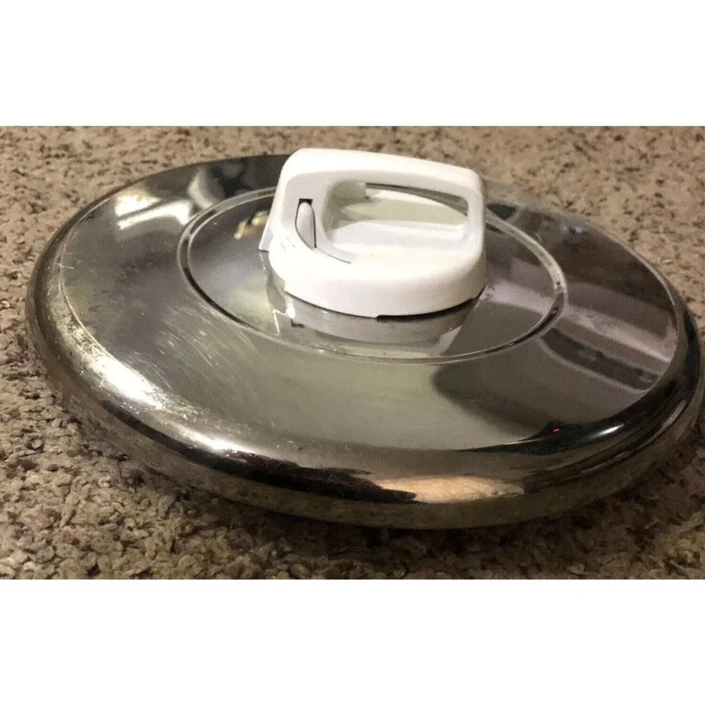 Replacement Pot Pan Lid Stainless Steel Air Vent Knob Used 8.5” Inner Lip - Picture 12 of 13